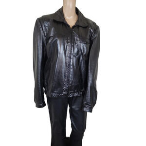 Vintage Wilson’s Leather Jacket Thinsulate Insulation Faux fur black